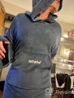 img 1 attached to Oversize Hooded Fleece Towel Changing Robe With Pocket - Hiturbo Surf Poncho For Aquatics & Home Use. review by Jaleel Kadlecik
