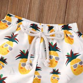 img 2 attached to Гавайские пляжные шорты для маленьких мальчиков, плавки, шорты для плавания с мультяшными животными, шорты для маленьких мальчиков, купальники