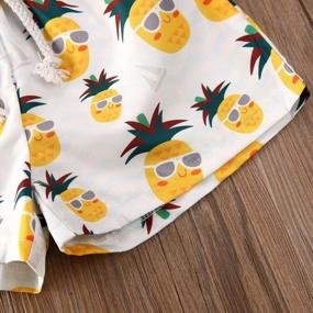 img 1 attached to Гавайские пляжные шорты для маленьких мальчиков, плавки, шорты для плавания с мультяшными животными, шорты для маленьких мальчиков, купальники