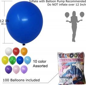 img 3 attached to 100Ct 12" Helium Grade Assorted Balloons - Allgala BL52000 Premium Latex