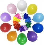 100ct 12" helium grade assorted balloons - allgala bl52000 premium latex logo