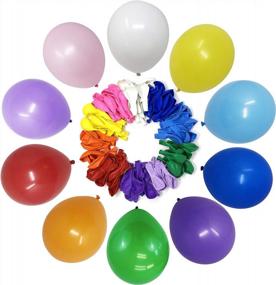 img 4 attached to 100Ct 12" Helium Grade Assorted Balloons - Allgala BL52000 Premium Latex