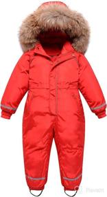 img 4 attached to Amropi Snowsuit Jumpsuit Winter Overalls