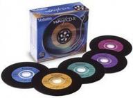 limited edition: verbatim digital vinyl 700 mb multicolor cd-r pack with 5 jewel cases (discontinued by manufacturer) logo