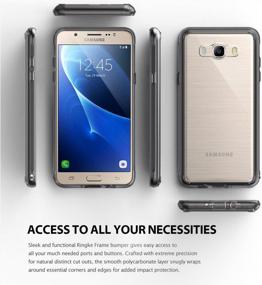 img 2 attached to Smoke Black Ringke Fusion Galaxy J7 Case: Clear Hard Case With TPU Bumper For 2016 Model - Offering Shock Absorption And Drop Protection
