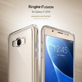 img 3 attached to Smoke Black Ringke Fusion Galaxy J7 Case: Clear Hard Case With TPU Bumper For 2016 Model - Offering Shock Absorption And Drop Protection