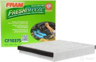 fram fresh breeze cf10375 cabin air filter for select ford vehicles - white | with arm & hammer baking soda logo