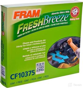 img 1 attached to FRAM Fresh Breeze CF10375 Cabin Air Filter for Select Ford Vehicles - White | With Arm & Hammer Baking Soda