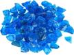 enhance your fire experience with mr. fireglass crushed fire glass in high luster turquoise - perfect for fire pits and landscaping! logo