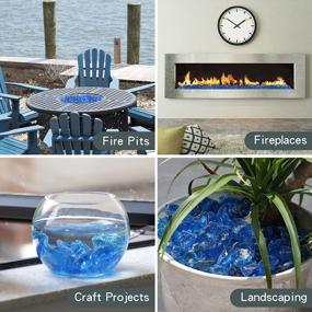 img 1 attached to Enhance Your Fire Experience With Mr. Fireglass Crushed Fire Glass In High Luster Turquoise - Perfect For Fire Pits And Landscaping!