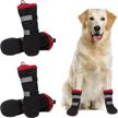 winter dog snow boots: fleece-lined, anti-slip & reflective waterproof shoes for medium large dogs - perfect for walking, hiking & running outdoors! logo
