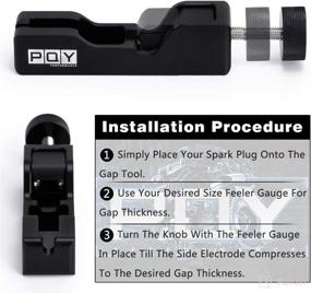 img 2 attached to 🔧 PQY Universal Spark Plug Gap Tool: Ideal for 10mm, 12mm, 14mm, and 16mm Spark Plugs - Black