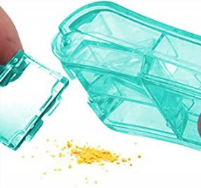 img 1 attached to USA-Designed 2PCS Pill Cutter With Safety Shield - Ideal For Small Or Large Pills - Doubles As Pill Case - Travel-Friendly - Lake Blue