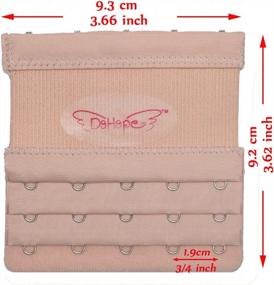 img 2 attached to DoHope Elastic Bra Extender Strap 5 Hook 3 Row 3/4" Plus Size Bra Extension Band