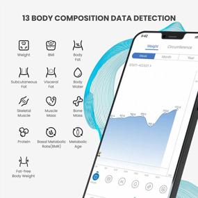 img 3 attached to RENPHO Body Fat Scale Smart BMI Scale Цифровая ванная комната Беспроводная шкала веса, анализатор состава тела с синхронизацией приложения для смартфона с Bluetooth, 400 фунтов - White Elis 1