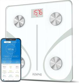 img 4 attached to RENPHO Body Fat Scale Smart BMI Scale Цифровая ванная комната Беспроводная шкала веса, анализатор состава тела с синхронизацией приложения для смартфона с Bluetooth, 400 фунтов - White Elis 1