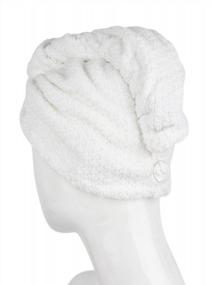 img 2 attached to Белое быстросохнущее полотенце для волос Everplush