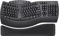 ergonomic wireless keyboard and gel wrist rest set for improved comfort and support logo
