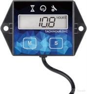 📊 compact tachometer hour meter gauge for oil change monitoring on boats, lawn mowers, motorcycles, outboards, snowmobiles, and chainsaws logo