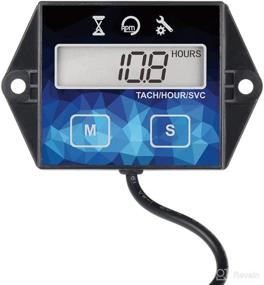 img 2 attached to 📊 Compact Tachometer Hour Meter Gauge for Oil Change Monitoring on Boats, Lawn Mowers, Motorcycles, Outboards, Snowmobiles, and Chainsaws