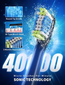 img 3 attached to 🦷 Portable Electric Toothbrush with Replaceable Bristles: Convenient Oral Care On-The-Go