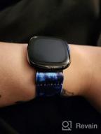 img 1 attached to Stylish & Flexible Fitbit Sense/Versa 3 Bands - Elastic Nylon Scrunchies For Women & Men review by James Thakur