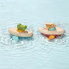 img 4 attached to Fun Promise Babe Bath Toys: Wind-up Floating Pool Toys for Kids - 2 Pack Water Toys for Toddlers 1-3
