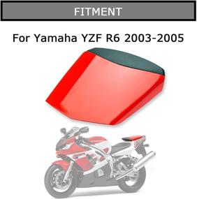 img 3 attached to PSLER Rear Seat Fairing Cover Cowl For Yamaha YZF R6 2003-2005 (Bright Red)