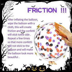 img 2 attached to 80-Piece Halloween Birthday Party Balloon Set With Confetti Balloons - Black, Orange, And Purple Haunted Themed Decorations
