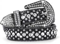 bling up your look with sansths women's rhinestone belt for jeans and men's western cowgirl studded belt logo