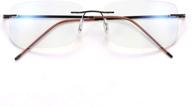 rimless bifocal reading glasses blocking vision care : reading glasses logo