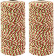 just artifacts 2-pack eco bakers twine 110-yards 12ply (striped cherry green apple twist) логотип