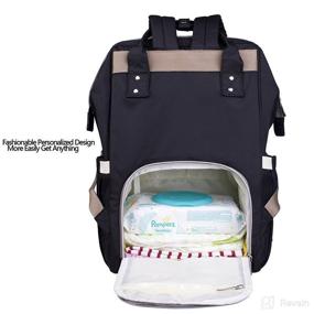 img 3 attached to 🎒 Convenient and Stylish Diaper Bag Backpack for Travel - Multifunctional Maternity Baby Bag in Black