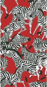 img 3 attached to Transform Your Space With Waverly Herd Together Peel And Stick Wallpaper In Red And White