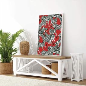 img 1 attached to Transform Your Space With Waverly Herd Together Peel And Stick Wallpaper In Red And White