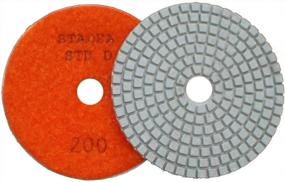 img 1 attached to Efficient Stone Polishing: STADEA 6" Diamond Pads With Grit 200 For Wet Granite, Concrete And Stone