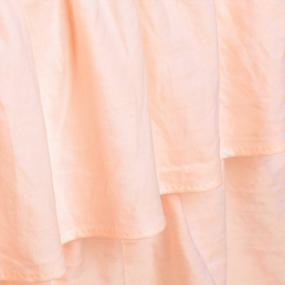 img 1 attached to 3-Tiered Peach Ruffled Crib Skirt For Baby Girl Nursery Bedding | Dust Ruffle