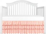 3-tiered peach ruffled crib skirt for baby girl nursery bedding | dust ruffle логотип