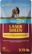 🐴 farnam laser sheen equine skin & coat supplement, boosts skin health & enhances coat radiance, 3.75 lbs - 30 day supply логотип