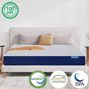 img 2 attached to King Size Cooling Gel Memory Foam Mattress - KunPeng 10 Inch Medium Firm CertiPUR-US Sleep Mattress In A Box For Stress Relief