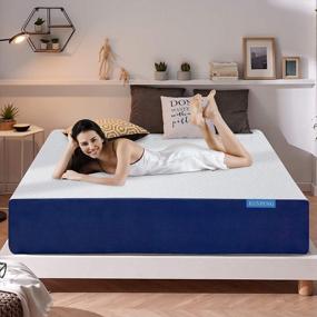 img 4 attached to King Size Cooling Gel Memory Foam Mattress - KunPeng 10 Inch Medium Firm CertiPUR-US Sleep Mattress In A Box For Stress Relief