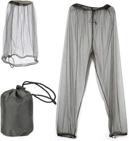 img 4 attached to Mosquito Net Pants Set 🦟 with Head Net & Carry Bags