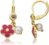 little miss twin stars gold plated girls' jewelry - earrings logo