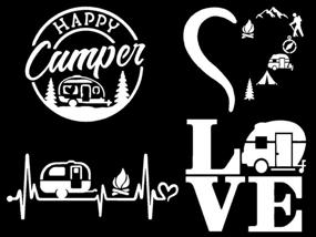 img 4 attached to Camping Decal Pack Camper Heartbeat Exterior Accessories