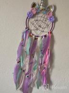 img 1 attached to QtGirl Unicorn Dream Catcher Feather Wall Decor: Vibrant Flower Dream Catcher for Girls Bedroom – Stunning Flower Wall Hanging Decoration review by Tom Podolski