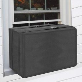 img 4 attached to Aozzy 17X12X13 Inch Outdoor Window Air Conditioner Cover - Heavy Duty Waterproof Insulation Defender With Adjustable Straps.