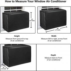 img 3 attached to Aozzy 17X12X13 Inch Outdoor Window Air Conditioner Cover - Heavy Duty Waterproof Insulation Defender With Adjustable Straps.
