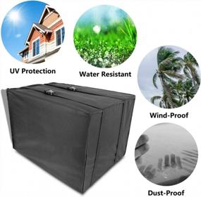 img 2 attached to Aozzy 17X12X13 Inch Outdoor Window Air Conditioner Cover - Heavy Duty Waterproof Insulation Defender With Adjustable Straps.