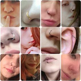 img 1 attached to 24Pcs Nose Ring 20G Stainless