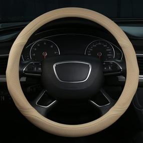 img 3 attached to ALEMODR Leather Steering Wheel Universal